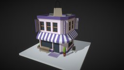 Low Poly Clothes Store exterior, unreal, clothes, store, isometric, unity, architecture, cartoon, game, lowpoly, low, building, polygon, simple, gameready, clothing-store