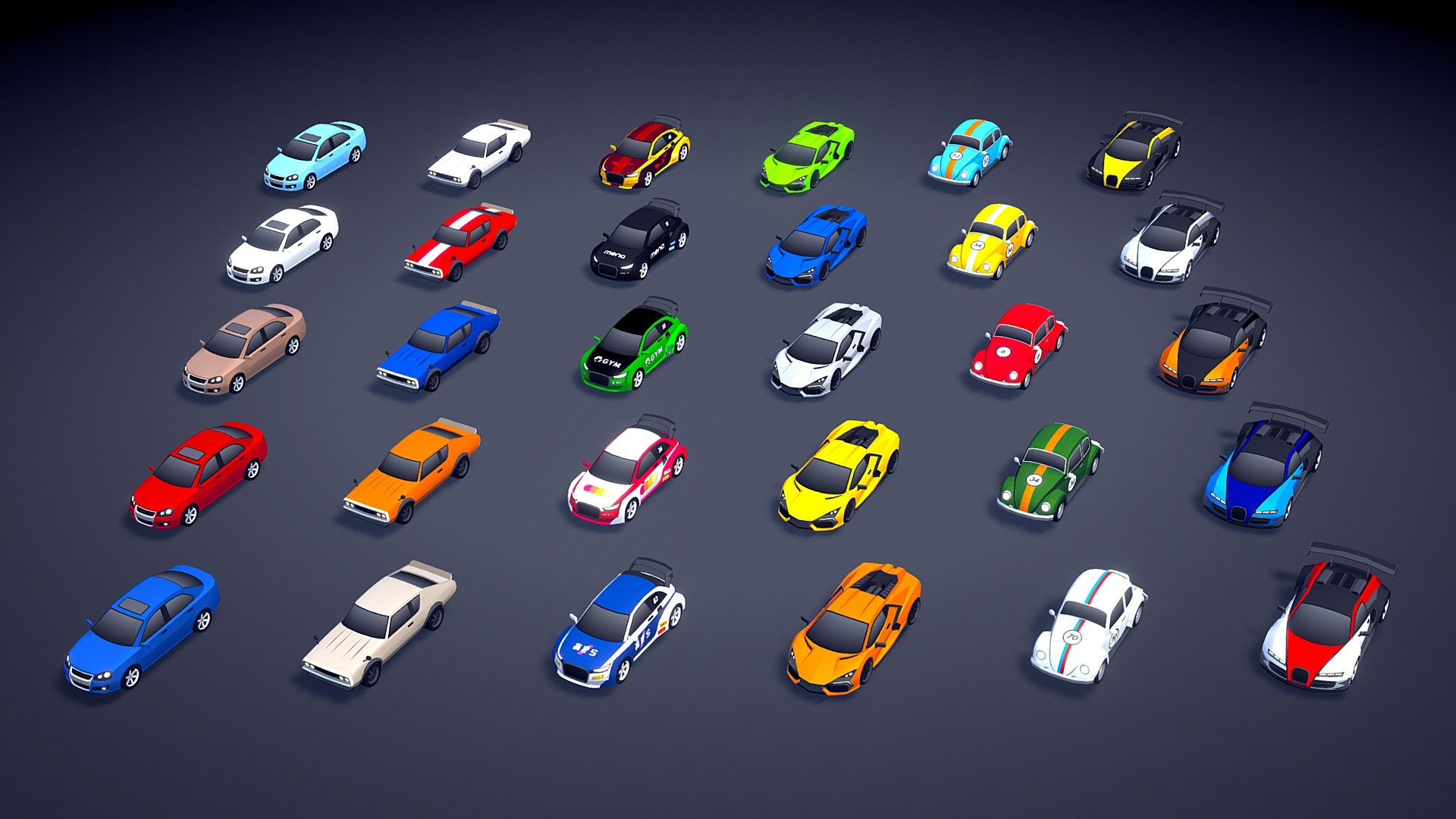 This is the June update of ARCADE: Ultimate Vehicles Pack. All these cars are now available in Sketchfab and Unity Asset Store.

This update includes 6 new cars. I hope you like it.

Best regards, Mena.

 - JUNE 2023: Arcade Ultimate Pack - 3D model by Mena (@MenaStudios) 3d model
