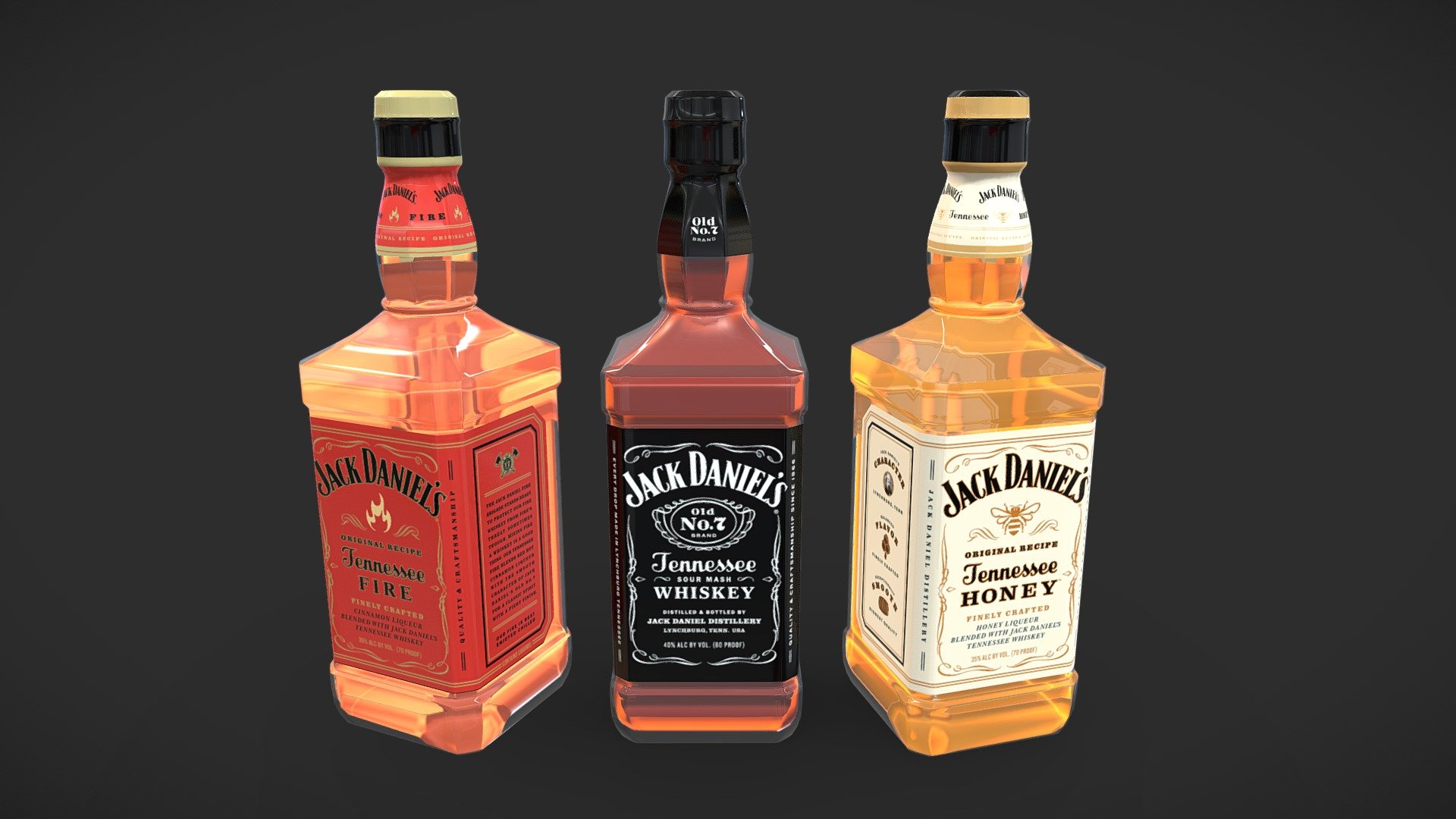 Hey Guys,
Welcome Back.

Check out : https://sketchfab.com/leaguestudio

Low Poly Asset - 2k Textures Compatable with AR,VR,Game Engines and for VFX.

JD is one of the Best Collection of Whiskey to have.

My Favourite - Jennessee Honey. 
Comment Yours Below :) - Jack Daniel Whiskey Collection - Stylized - Buy Royalty Free 3D model by League Studio (@leaguestudio) 3d model
