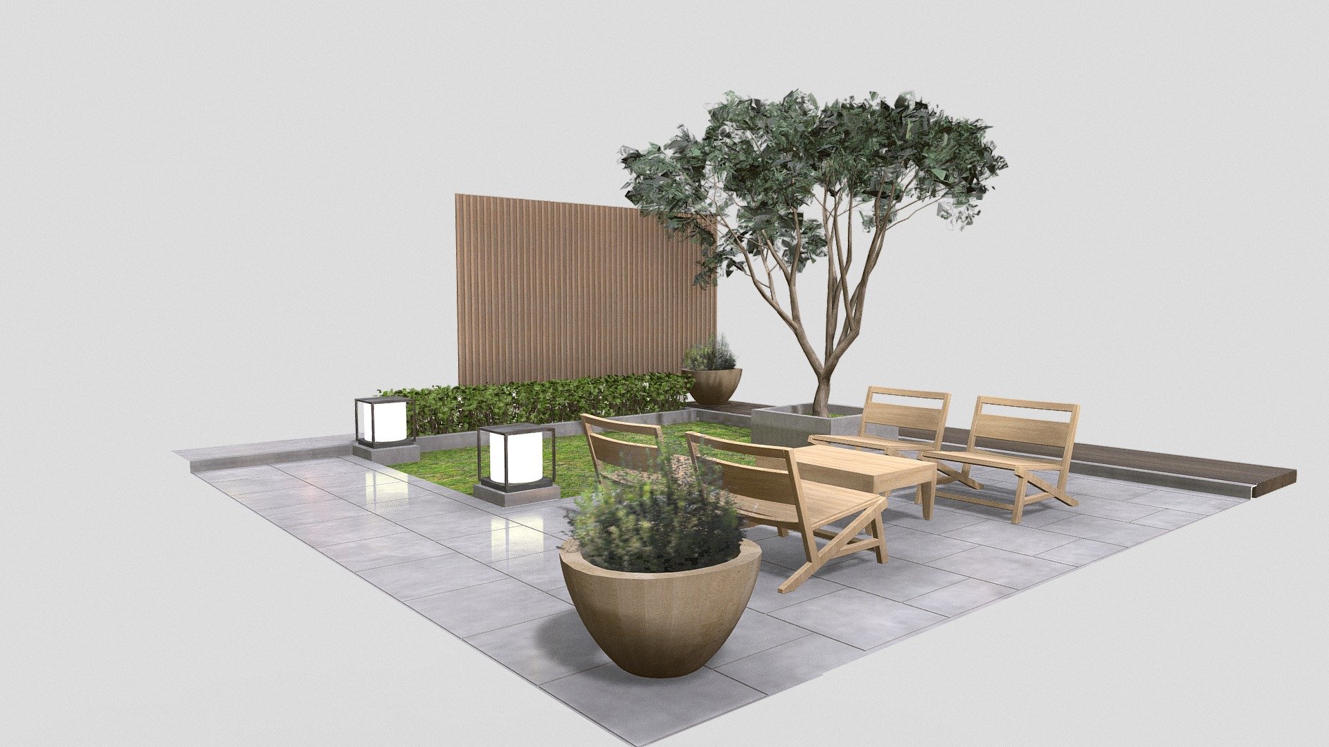Roof Garden 3d - 3D model by zizian 3d model