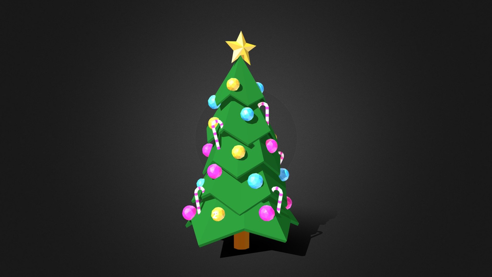Christmas Tree Lowpoly - 3D model by kenottmann 3d model