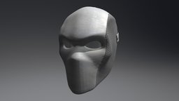 Bank Robber Mask (Chrome) bank, chrome, crime, mask, robber, facemask, robbery, criminal, masked, robbers, bankheist, stylized