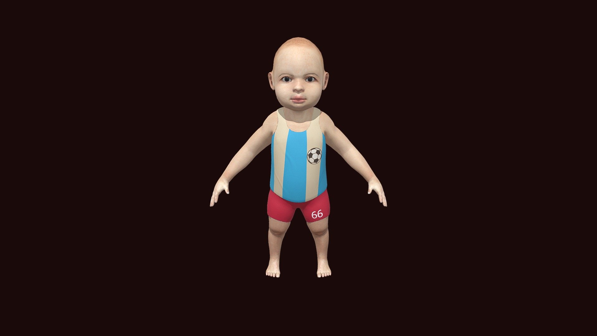 Baby boy 3d modeling ,cloth modelunwrapped and textured 
qaud geometry polygone 3d model