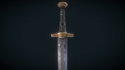 Viking sword sword-weapon, viking-sword, 2ktextures, assets-game, handpainted, hand-painted, sword