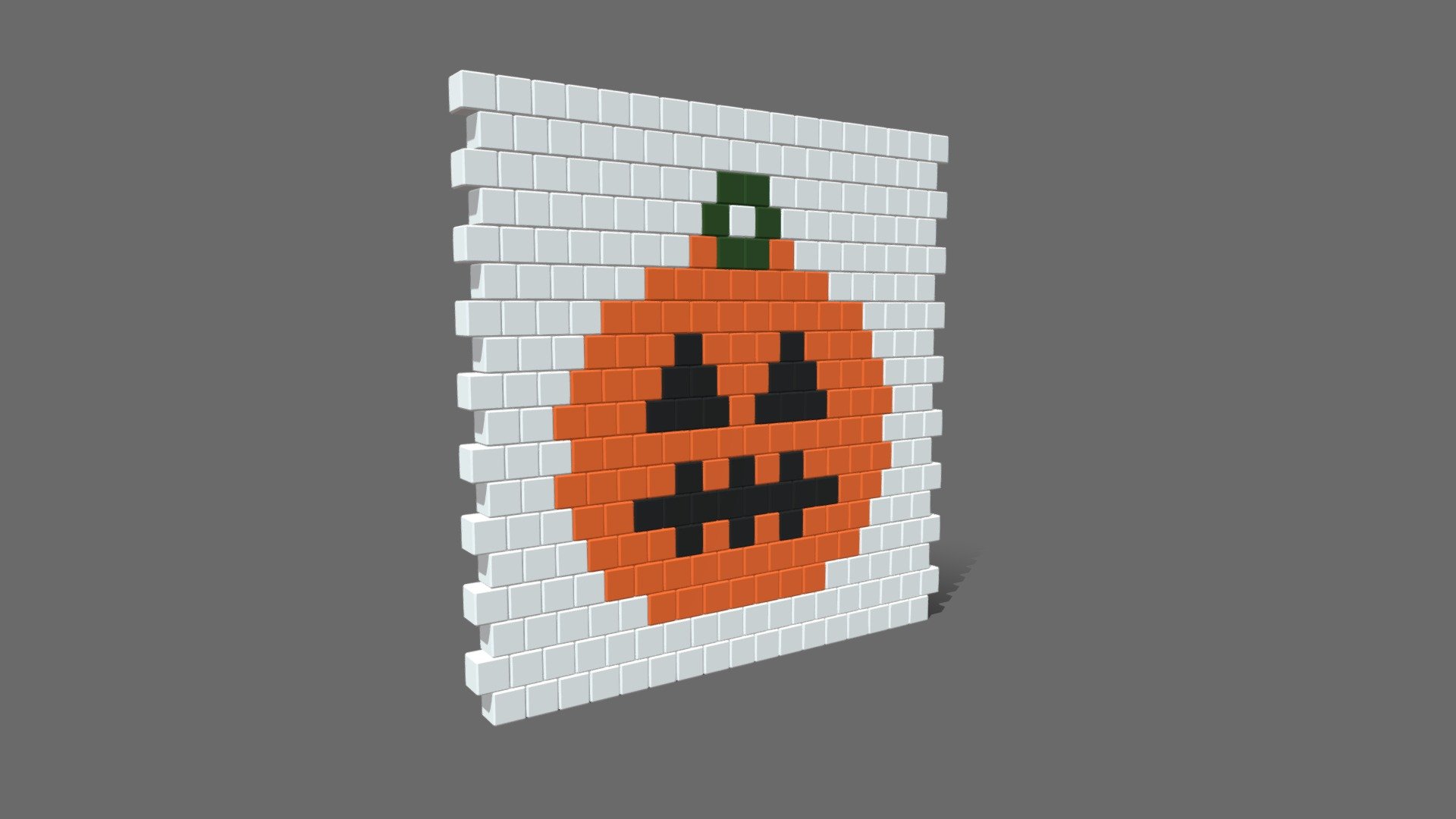 This is a low poly 3D model of a Pumpkin wall decoration item. The Pumpkin wall was modeled and prepared for low-poly style renderings, background, general CG visualization presented as a mesh with quads/tris.

Verts : 7.560 Faces: 8.190

The 3D model have simple materials with diffuse colors.

No ring, maps and no UVW mapping is available.

The original file was created in blender. You will receive a 3DS, OBJ, FBX, blend, DAE, Stl.

All preview images were rendered with Blender Cycles. Product is ready to render out-of-the-box. Please note that the lights, cameras, and background is only included in the .blend file. The model is clean and alone in the other provided files, centred at origin and has real-world scale 3d model