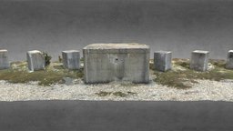 Pillbox ww2, scotland, moray, pillbox, 20th-century, realitycapture, archaeology, archaeology-3dmodel-photogrammetry, anti-tankbarrier, innes-links, coastal-defences