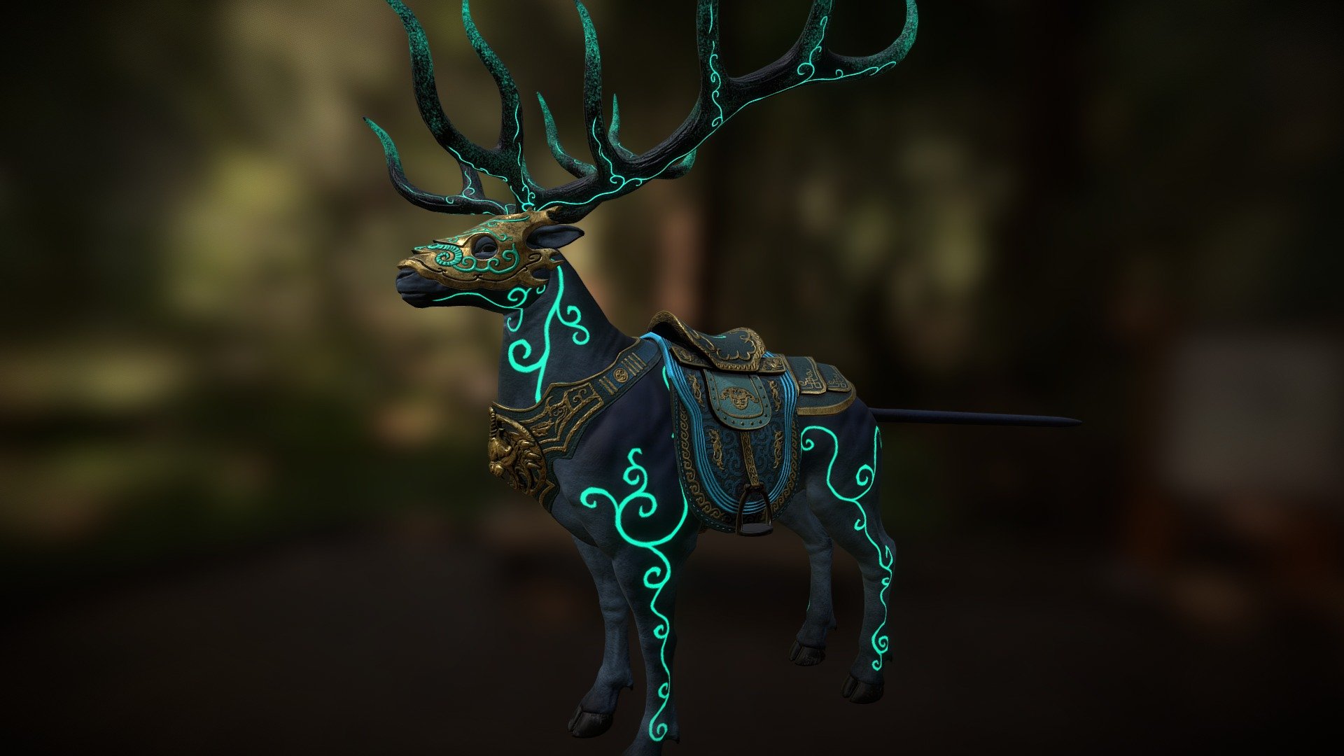 And here is another game ready deer i made from one project. The tail should have been a peacock like tail but it never made to that part.
Hope you guys like it 3d model