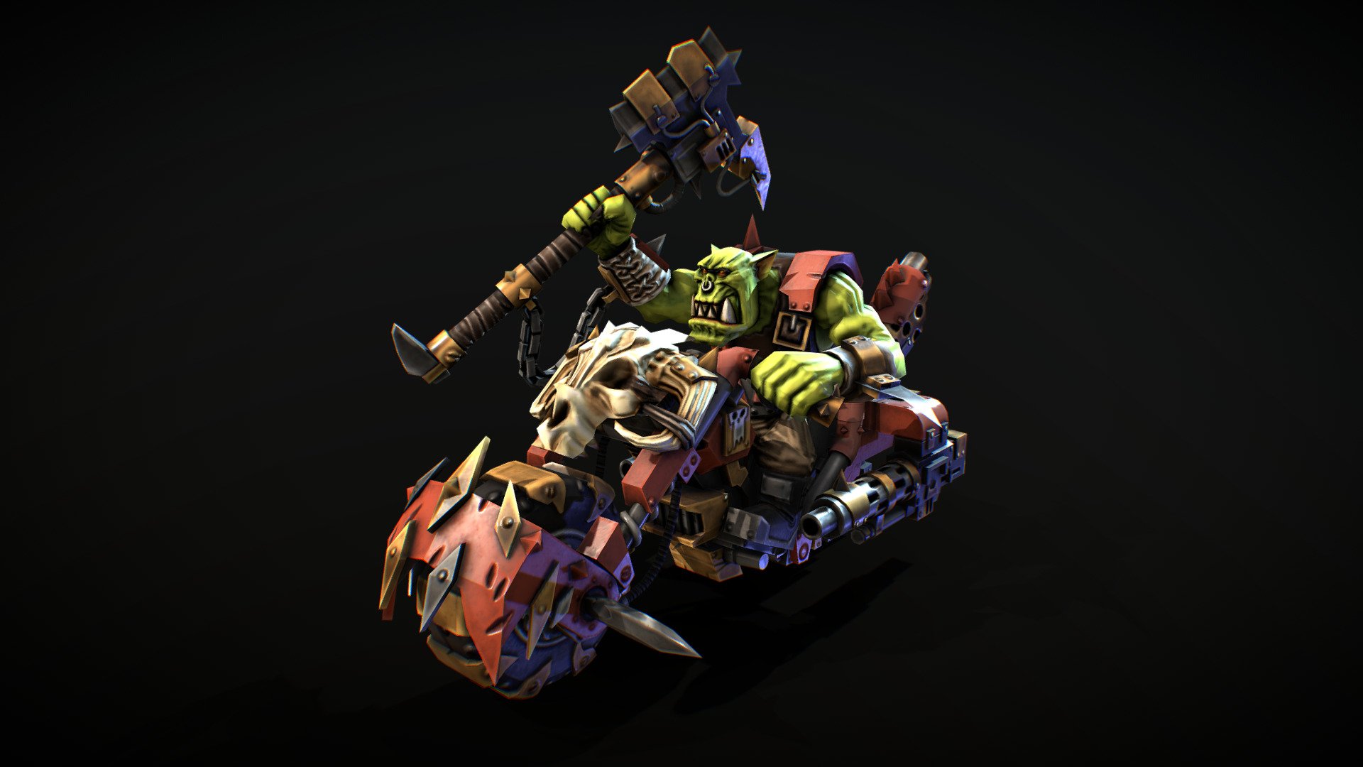 Made for Warhammer 40.000: Gladius - Relics of War - War Biker - 3D model by Zafio 3d model