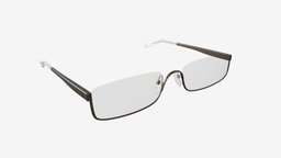 Modern glasses modern, frame, fashion, optics, metal, glasses, eyewear, pbr, dark, readiong