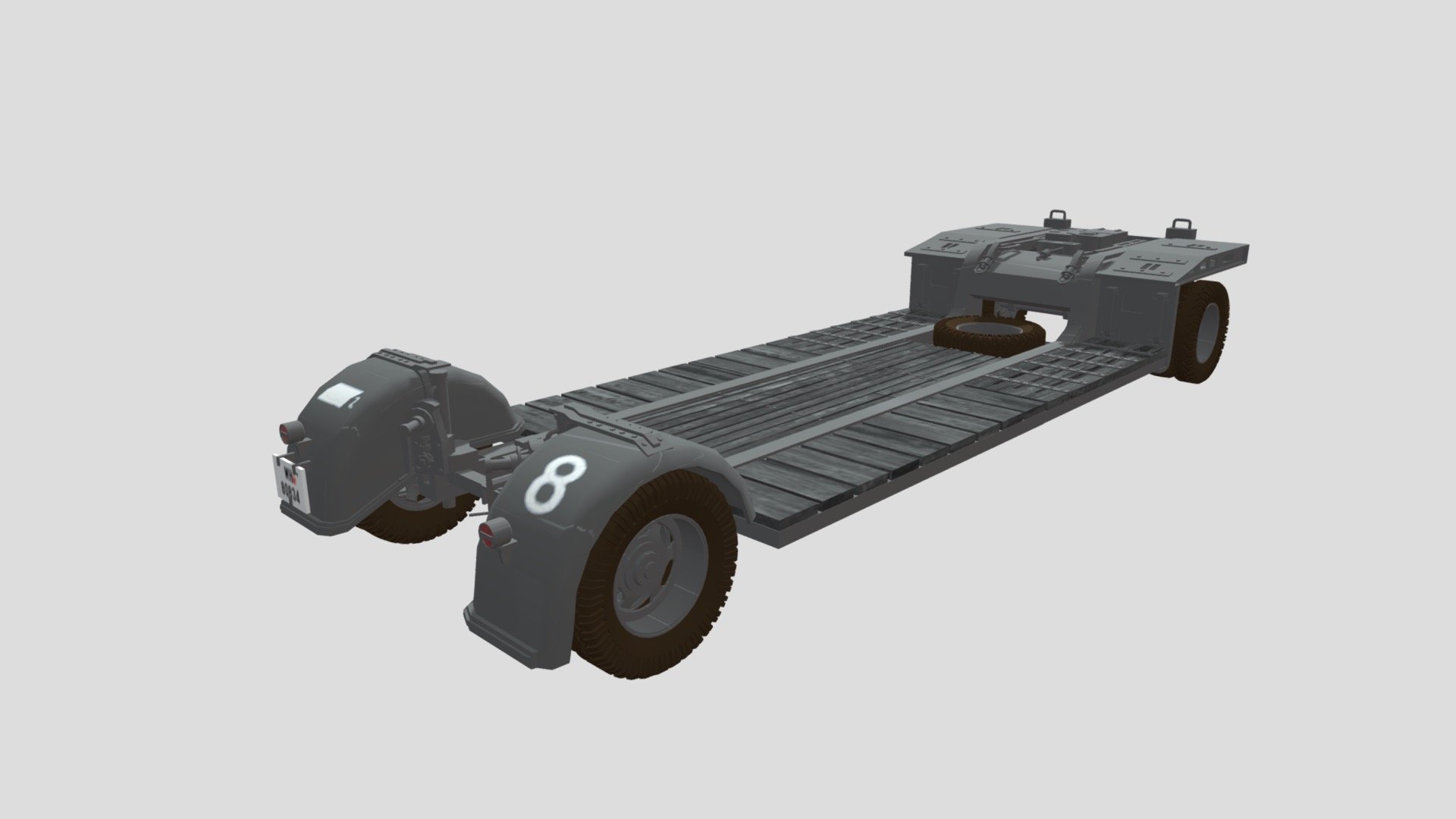 German 10T tank trailer Sd.Ah. 115.

*The file is only for animation, cannot print the actual finished product.

二戰德國10噸輕型戰車載運平台，可搭配Hanomag SS100 或sd.kfz. 9等其它重型拖車使用。

檔案僅供動畫使用，無法以3D列印出實際成品。 - Sd.Ah.115 Sonderanhänger - Download Free 3D model by Basic Hsu (@Hsu.Pei.Ge) 3d model