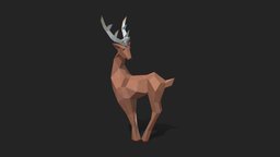 Deer [Commissioned Sample] deer, antlers, lowpoly