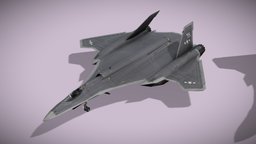 General Dynamics F-34 Lynx concept fighter usaf, airplane, fighter, future, generic, interceptor, flight, mach5, aircraft, jet, scramjet, fighterjet, supersonic, lynx, usnavy, lowpoly, design, gameasset, plane, concept, f-34