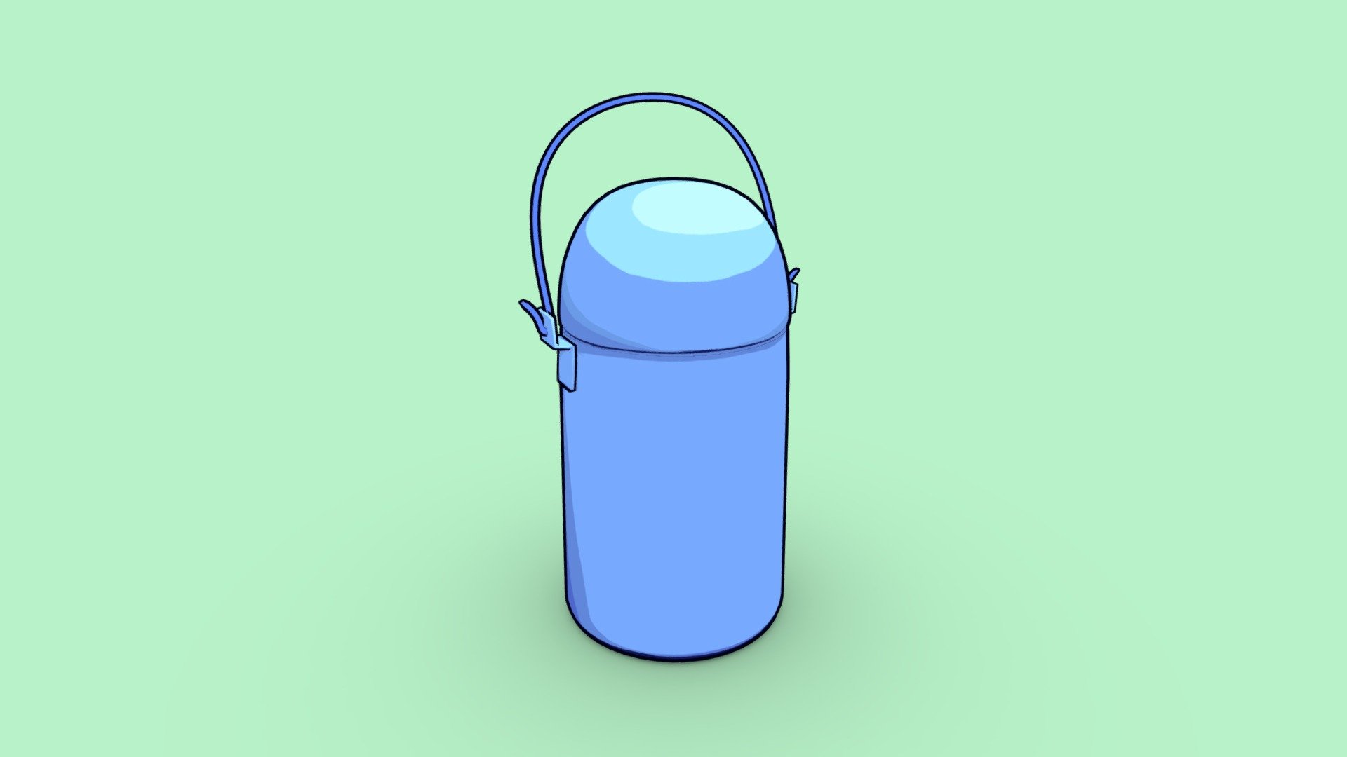 cartoon thermos - Cartoon Thermos - Download Free 3D model by froeseguilly 3d model