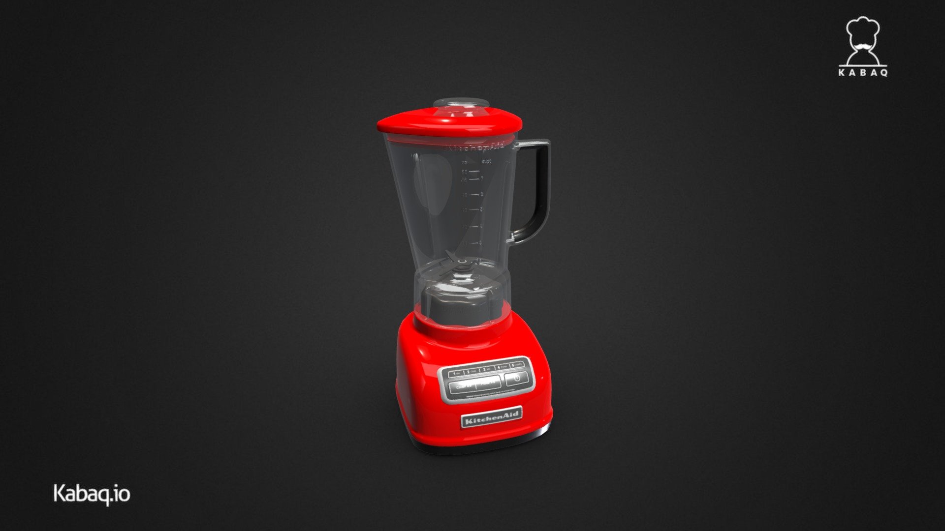 Red Kitchen Aid Blender - 3D model by Kabaq Augmented Reality Food (@kabaq) 3d model