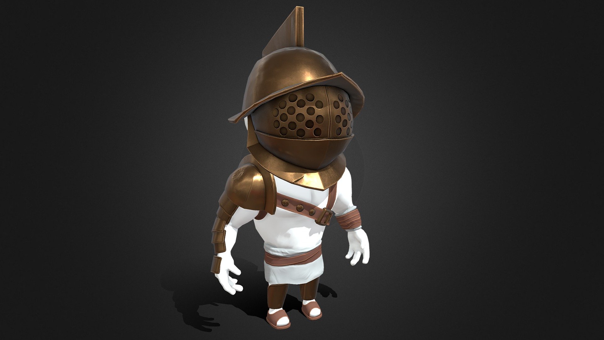 A set of Gladiator Armour created as an alternative customization option in a project im working on - Mythos party.

If you want to see the fully textured character created by Rookster you can find it here:
https://skfb.ly/6KRxE - Gladiator Armour Full Set - 3D model by Fraser Gray (@FraserG) 3d model