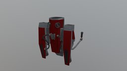 Jetpack Scifi (Low Poly) jetpack, scifivehicle, lowpoly, scifi, gameasset