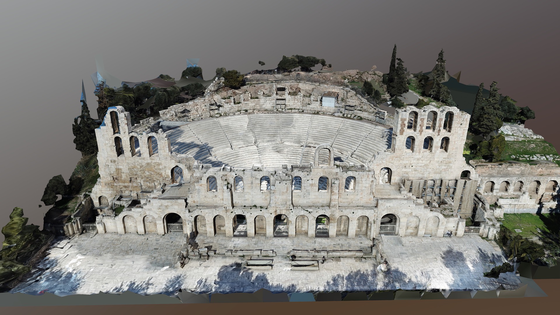 Odeon of Herodes Atticus, 161AD, Athens Greece.  http://odysseus.culture.gr/h/2/eh251.jsp?obj_id=6622 Let's digitize the world and share it :) - Ancient greek theater Acropolis - Download Free 3D model by theovasilis 3d model