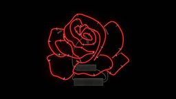 Neon Rose rose, neon, substancepainter, substance, light