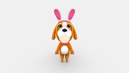 Cartoon puppy doll costume kids, dog, toy, children, child, doll, clothes, shower, puppy, cosplay, costumes, lowpolymodel, handpainted, animal, clothing