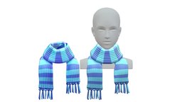 Cartoon High Poly Subdivision Winter Scart hat, avatar, winter, white, cap, scarf, fashion, clothes, sports, baked, subdivision, colorful, gradient, knitted, models3d, wool, baked-textures, diffus, texture, model, man, blue, textured, sport, clothing, black, highpoly, light, facture, cashmere