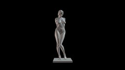 Coline 162 standing, , beauty, bodyscan, figurine, , , woman, dancing, sensual, , shy, figurative, scanstudio, 3dprint, girl, female, cgsculpture