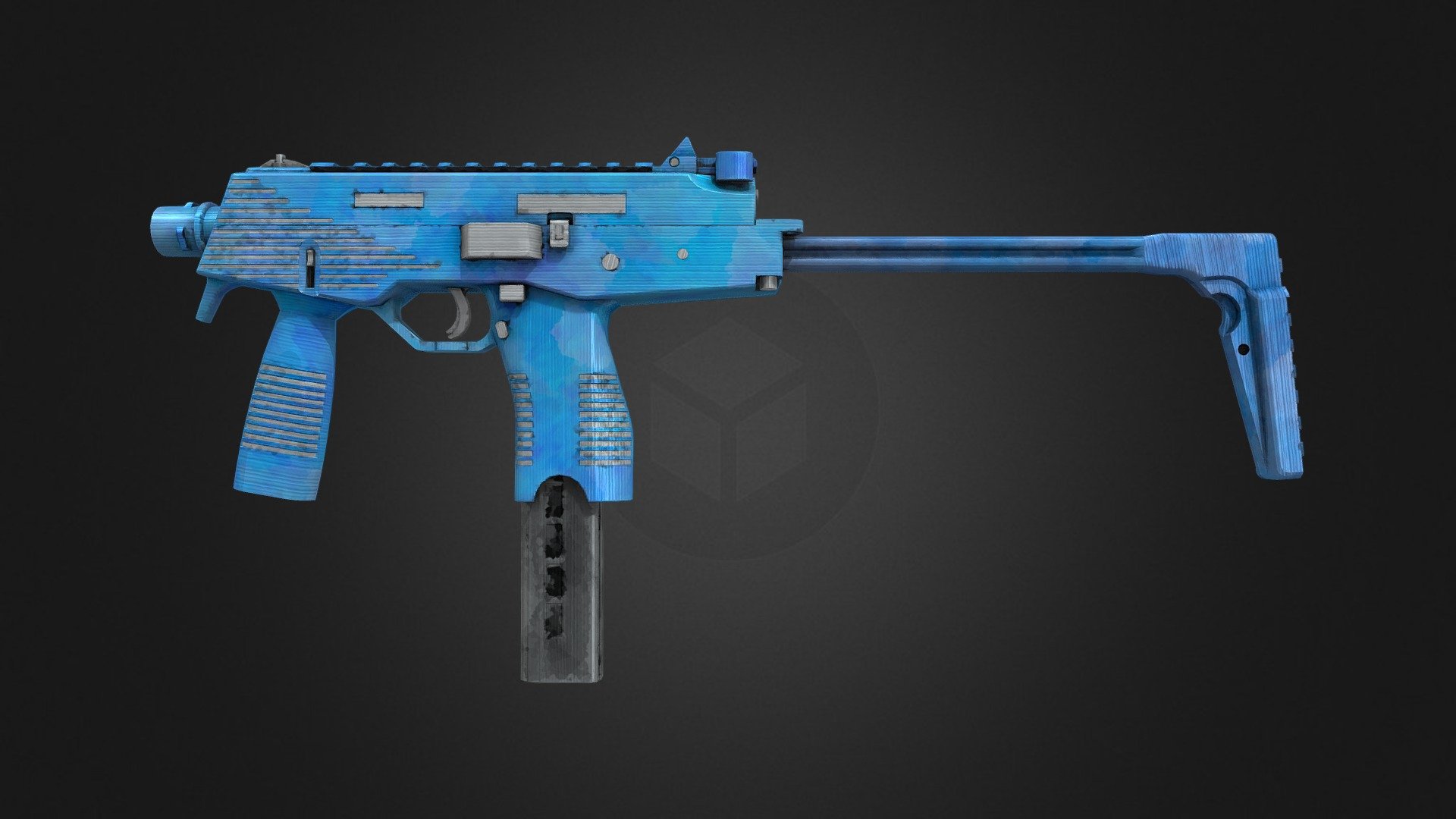 A Custom Paintjob for CSGO.

I do not own the 3D model or the original textures. They belong to Valve.

But the Custom Paintjob was originally created by me.

Support my custom skins on the steam workshop by voting yes. (link below)
https://steamcommunity.com/sharedfiles/filedetails/?id=2594768990 - MP-9 - Sky Camo - 3D model by AnshiNoWara 3d model