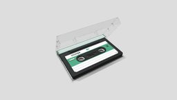 Cassete Tape music, storage, tape, case, retro, audio, cassette, pbr-texturing, musicassette, pbr