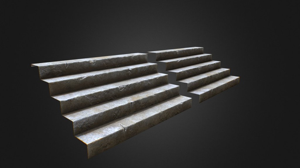 This is just a test. I was trying to make some enviro :) - Stairs TEST - 3D model by Vulture (@cent) 3d model