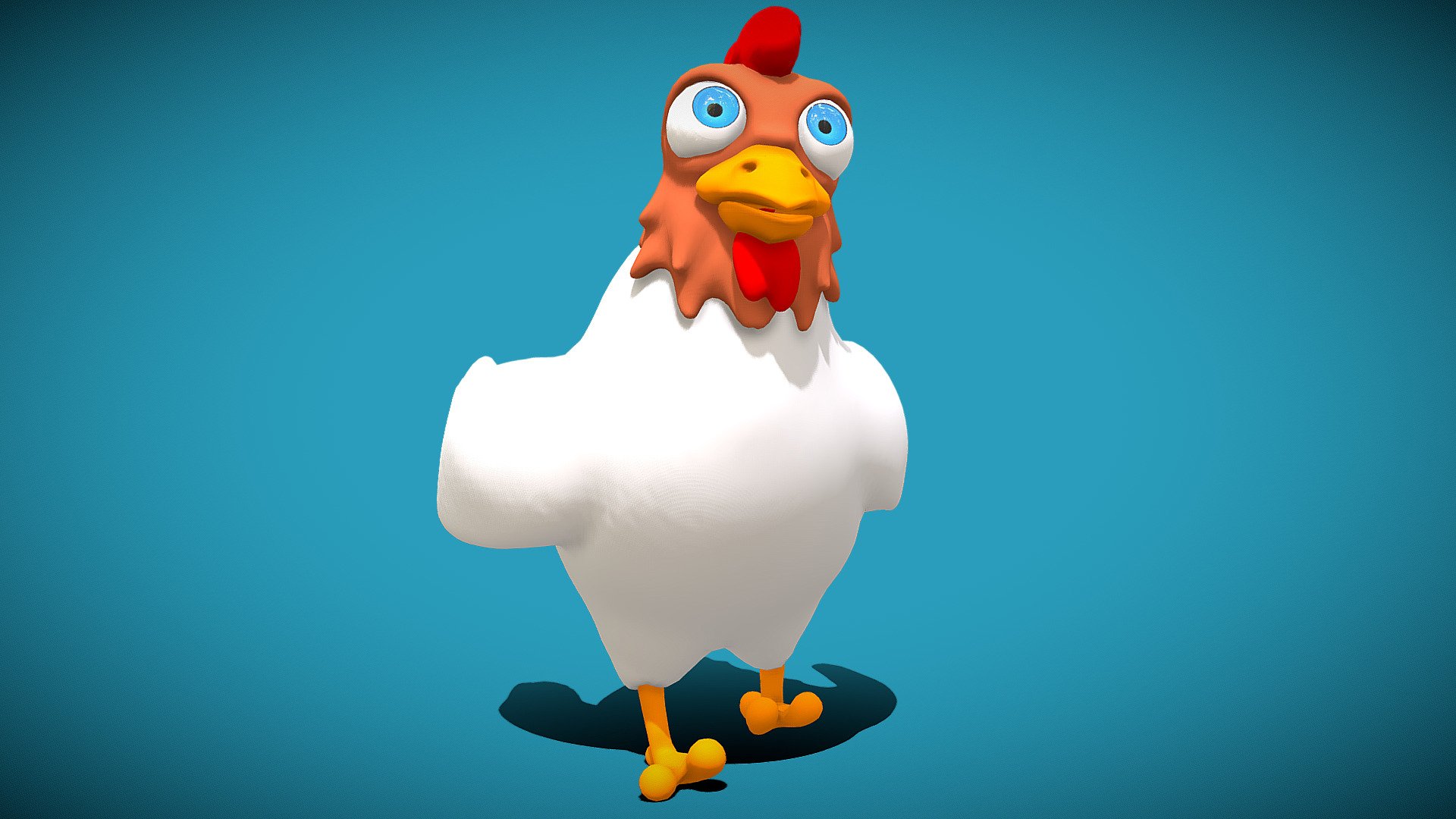 A chicken.

The Blender file in the additoinal files contains an animatable rig with helpers 3d model