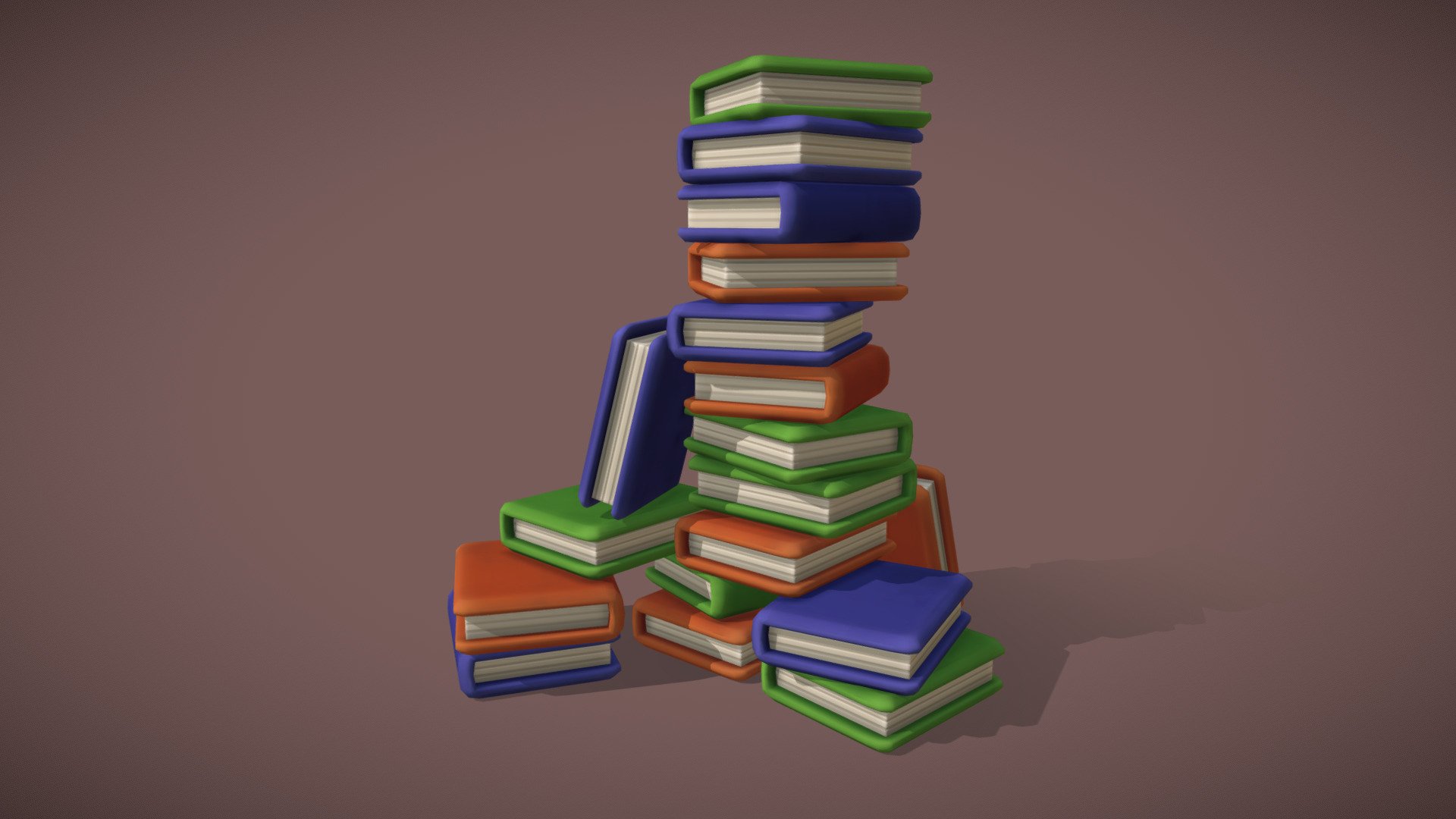 Made with Blender and Substance Painter 📚
Low poly books with 512x512 textures (albedo, normal, roughness) - Stack of Books - 3D model by Andréa (@Andrea_L) 3d model