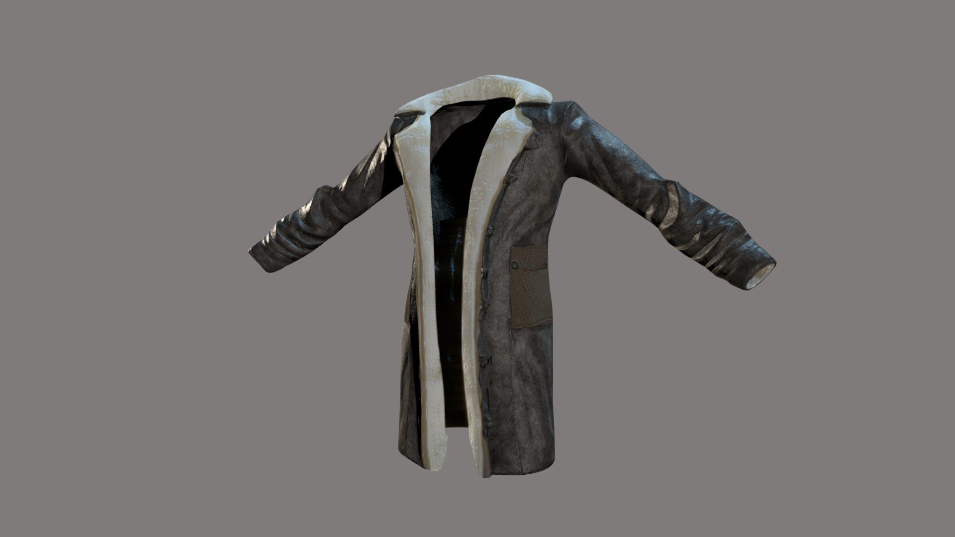 This is a jacket that I modeled based on Bane's jacket from the Dark Knight Rises 3d model