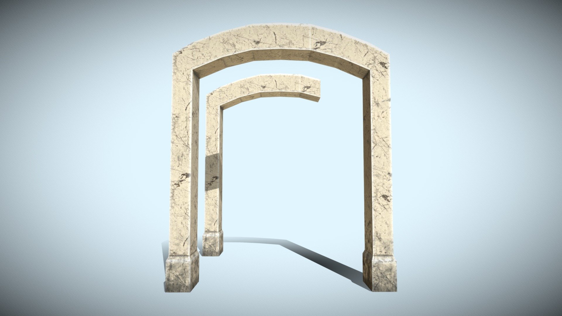 Stone door stave with few polygons. set of two models with the same texture. Model 1 is normal and model 2 is half moon. Model 2 only has one leg, so it can be leaned against the wall. It's a very cute arch and it's rare to see architecture with such an arch. In additional download dae fbx obj - Door Stave Stone - Buy Royalty Free 3D model by Pingo (@pingotinto) 3d model