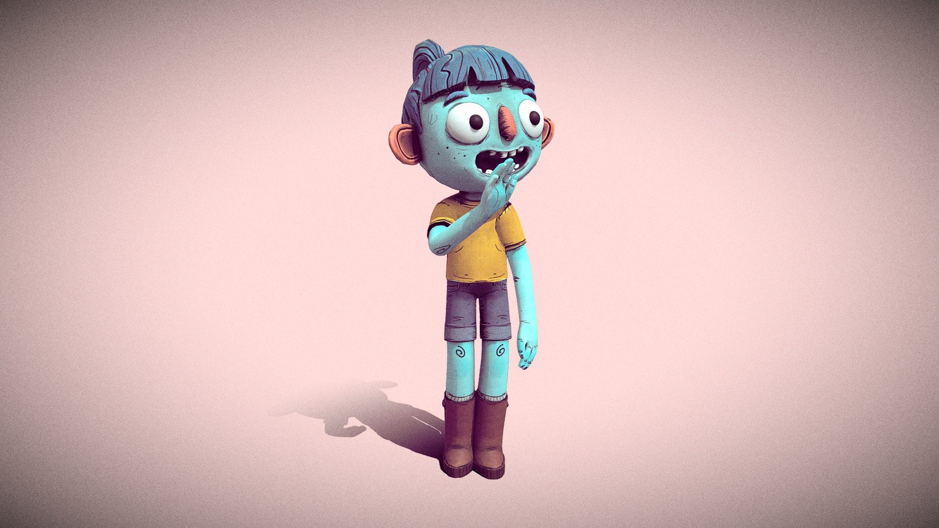 Was playing around with the texture and tried to give it a sketchy look :) Very much an experiment haha 3d model