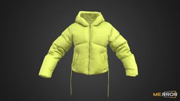 [Game-Ready] Neon Yellow Short Padding short, topology, style, fashion, jacket, stylish, ar, neon, yellow, fabric, casual, padded, padding, low-poly, photogrammetry, lowpoly, 3dscan, gameasset, gameready, casual-fashion, noai, fahsion-scan