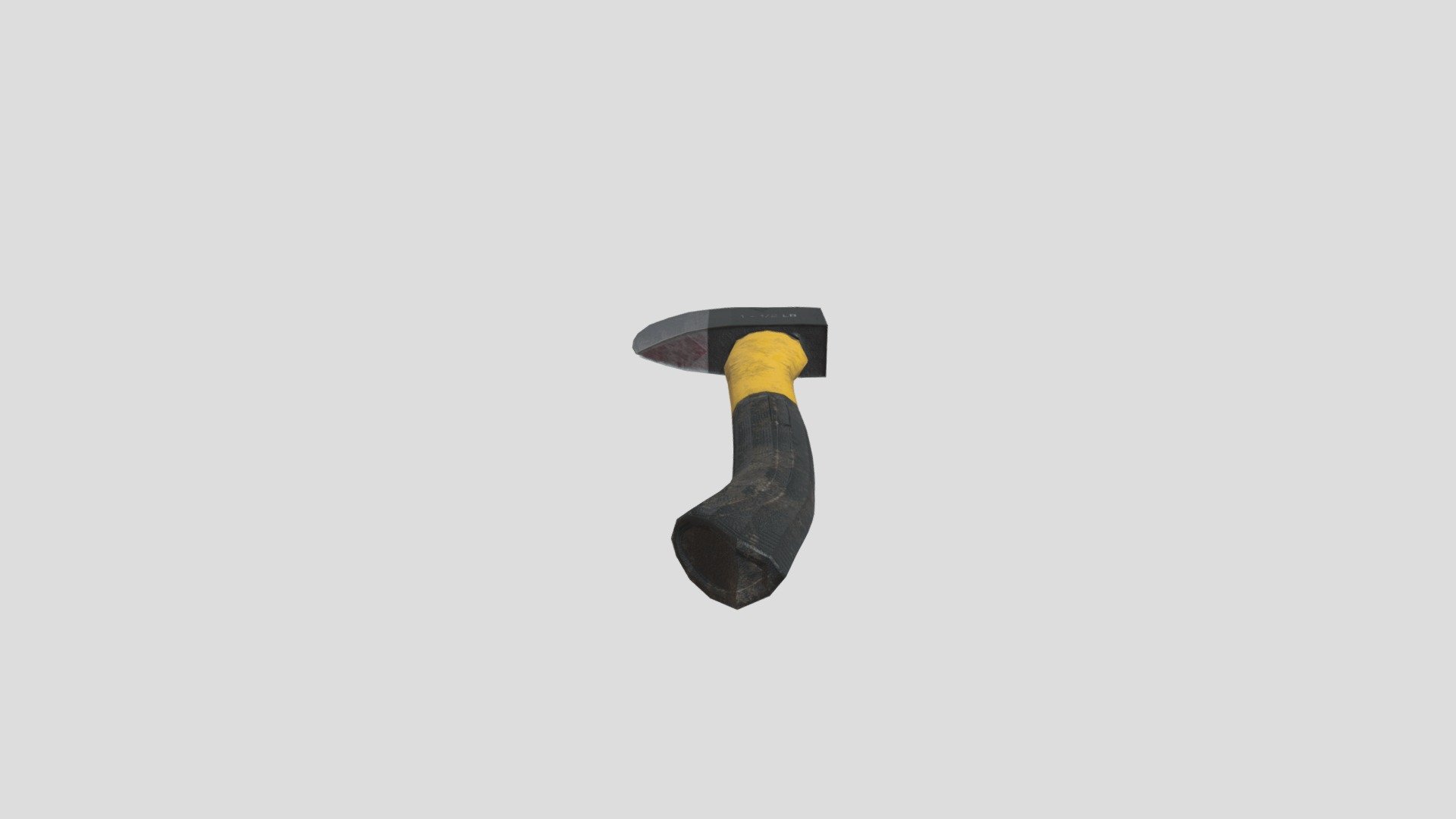 Simple black and yellow axe tool created with Blender and textured in Substance Painter. Perfect for environment elements and game assets 3d model