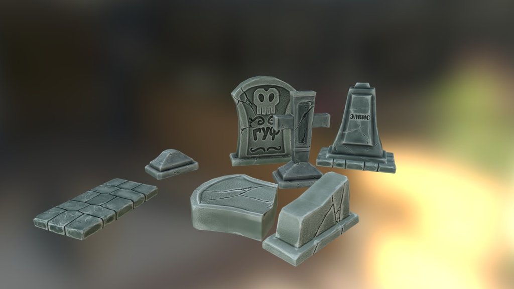This is the fourth part of the cemetery pack - Cemetery props. Part 04 - 3D model by RicochetWitcher 3d model