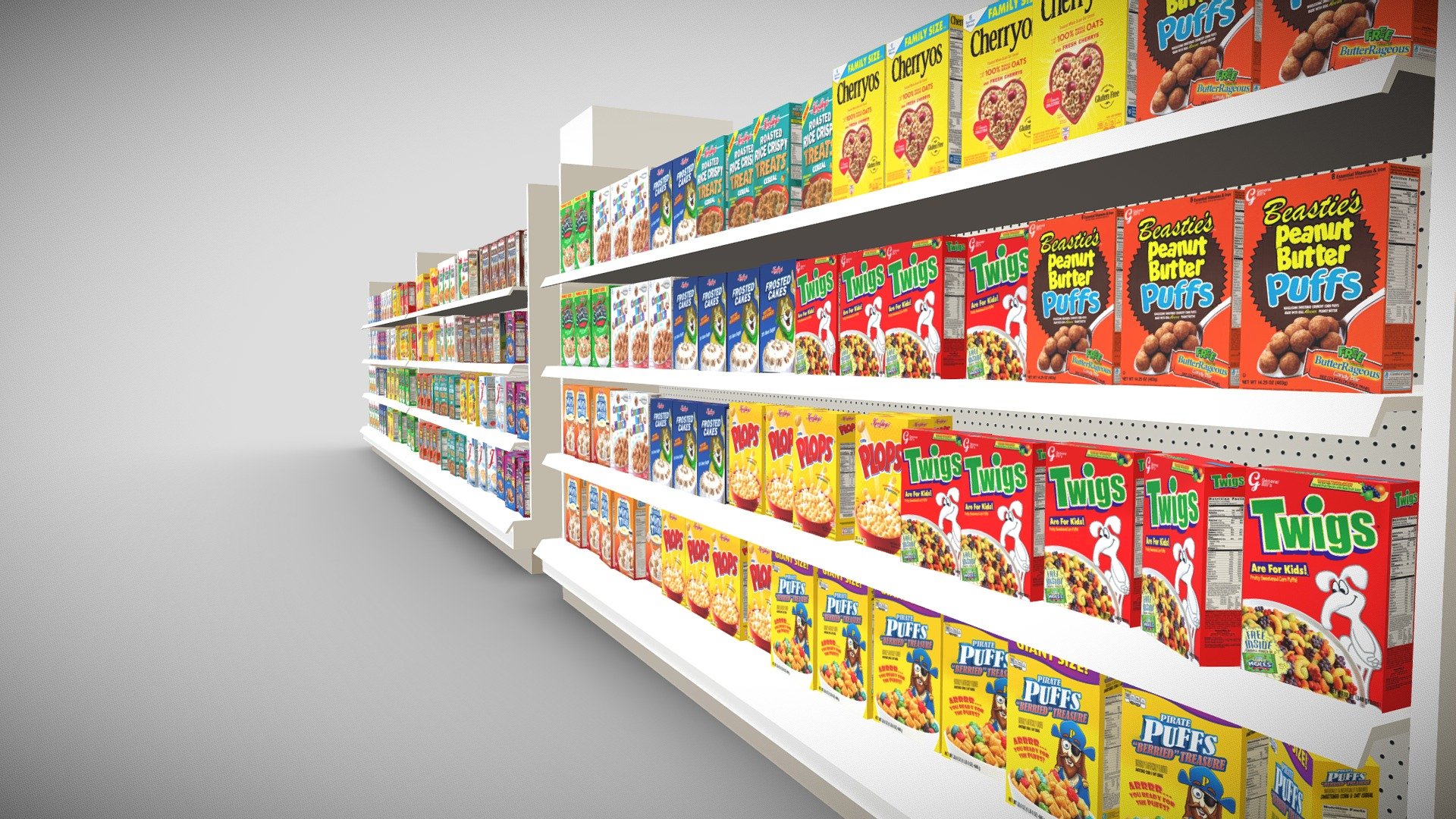 Low-poly VR / AR Models for Grocery Store

Aisle 2 - Breakfast Cereals

Comes with all of the assets seen here.

More Grocery Store Products: https://skfb.ly/6STLt - Cereal Aisle - Buy Royalty Free 3D model by Marc Wheeler (@mw3dart) 3d model
