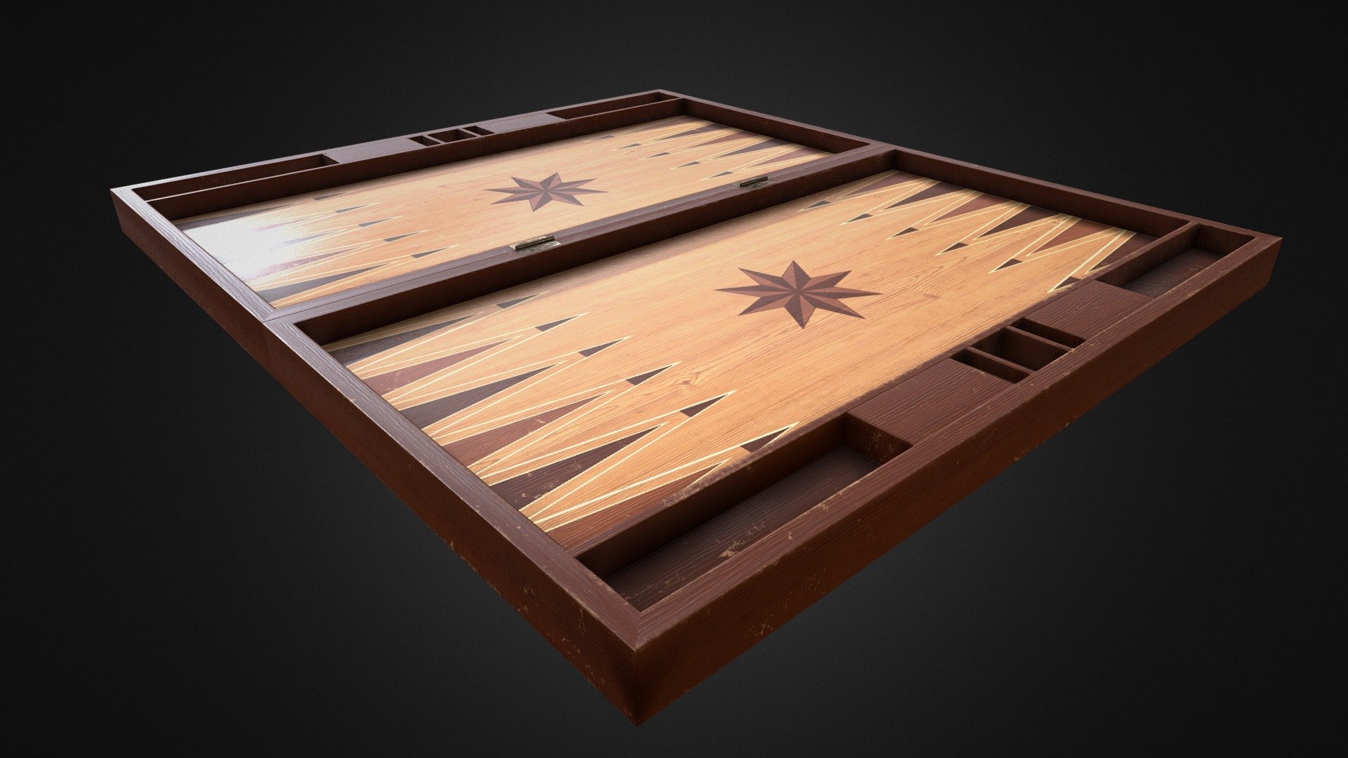 A backgammon board I designed for a contract job on CG Trader 3d model