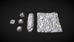 Foil Objects aluminum, aluminium, sheet, metal, smashed, foil, ball