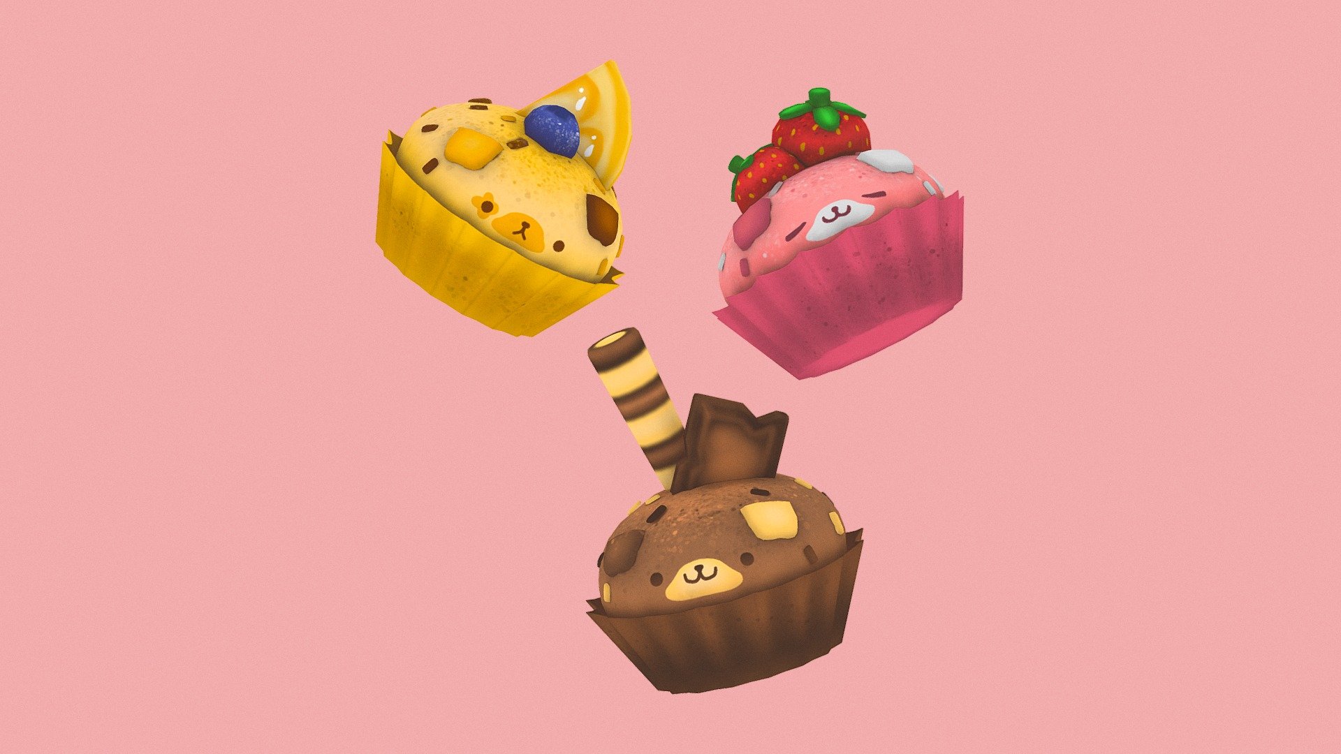 what's better than cupcakes and puppies? 🧁🐶 - Pupcakes 🧁 - 3D model by Marina! (@3dleaf) 3d model