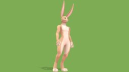 Rabbit! rabbit, style, avatar, painted, anthro, vrc, furry, vrchat