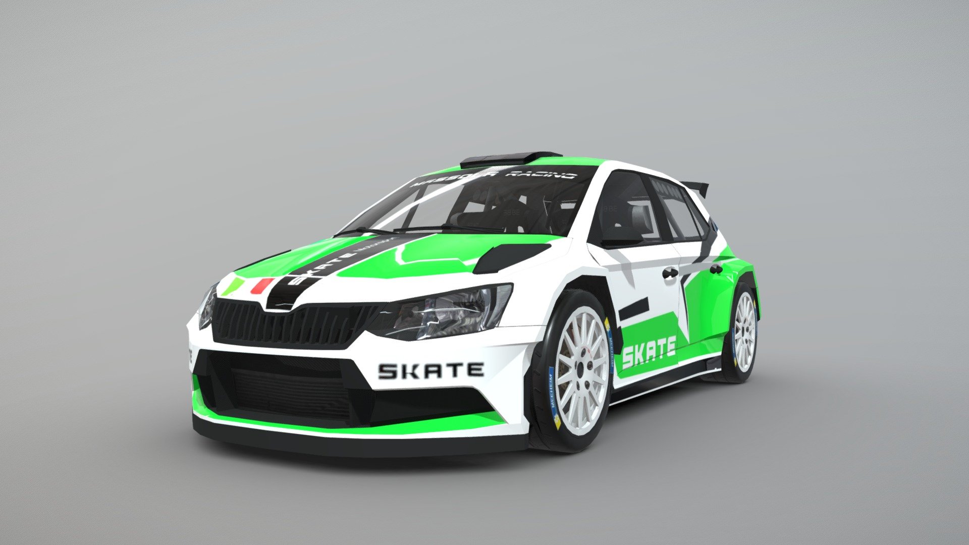 Get it in the Unity Asset Store!
A realistic rally car optimized for a mobile racing game with detailed interiors and single door, paradish, trunk objects to make them open/close or brake&hellip;

-You can find an UV Image and baked shadows to make your own livery designs!:) - Rally Car Pro 6 - 3D model by Massola Racing (@massolaracing) 3d model