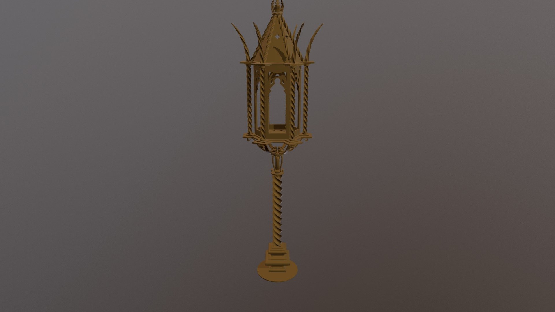 It's only a modeling exercise and practice; this is a single decimate mesh - Gothic Lantern - 3D model by DarioMarrini 3d model