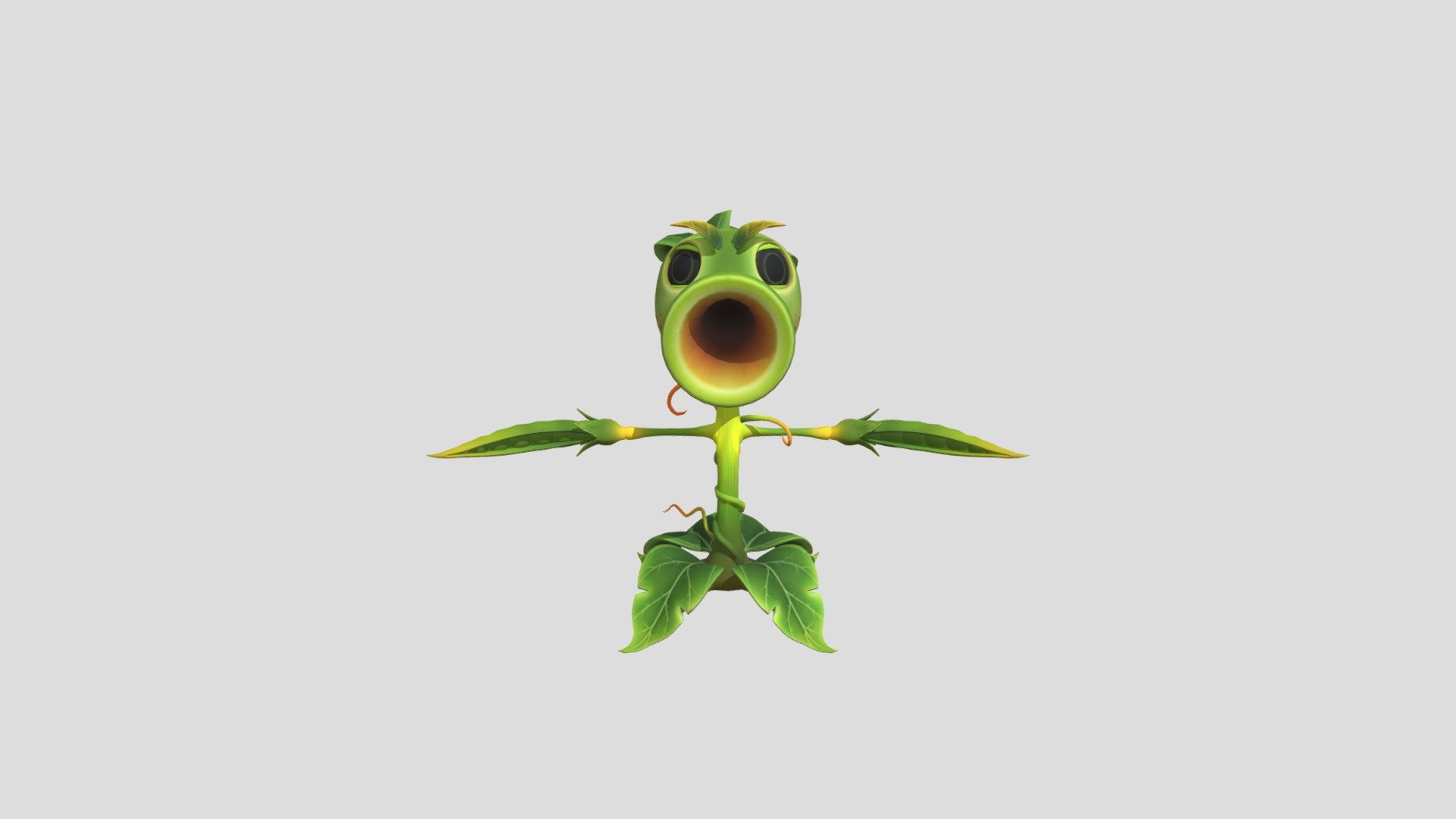 Peashooter From Plants vs. Zombies Garden Warfare 2 that's stolen from the game 3d model