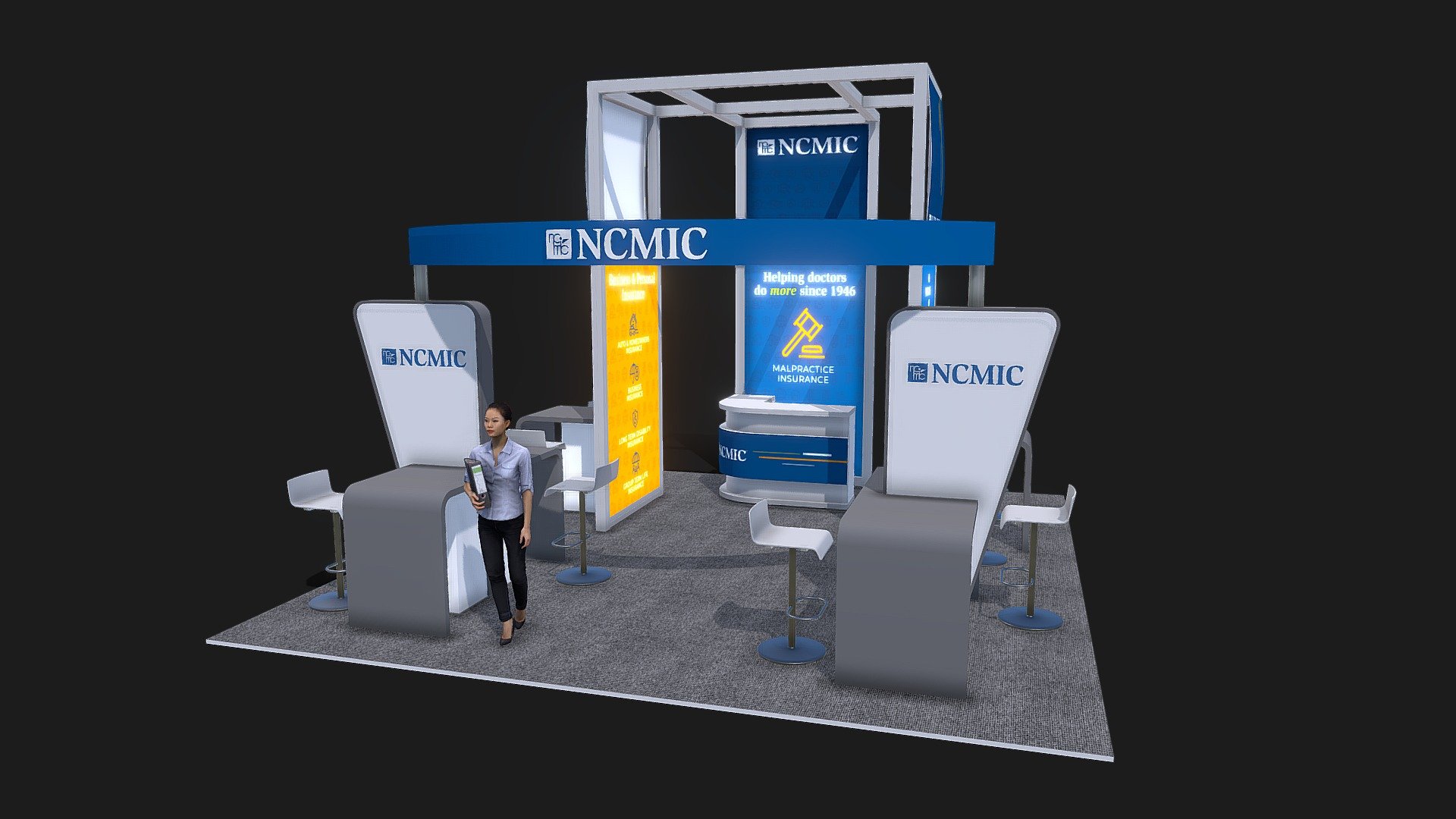 FCA NAT 2020 - Custom Booth # 23 NCMIC - 3D model by AGS Expo Services (@AGS-EXPO) 3d model