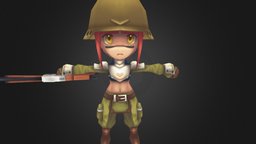 022 Soldier soldier, character, game, lowpoly, fantasy