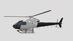 EurocopterAS350 copter, aircraft, propellers, as350, pbr, lowpoly, helicopter, reallistic, as350-b2, rotot