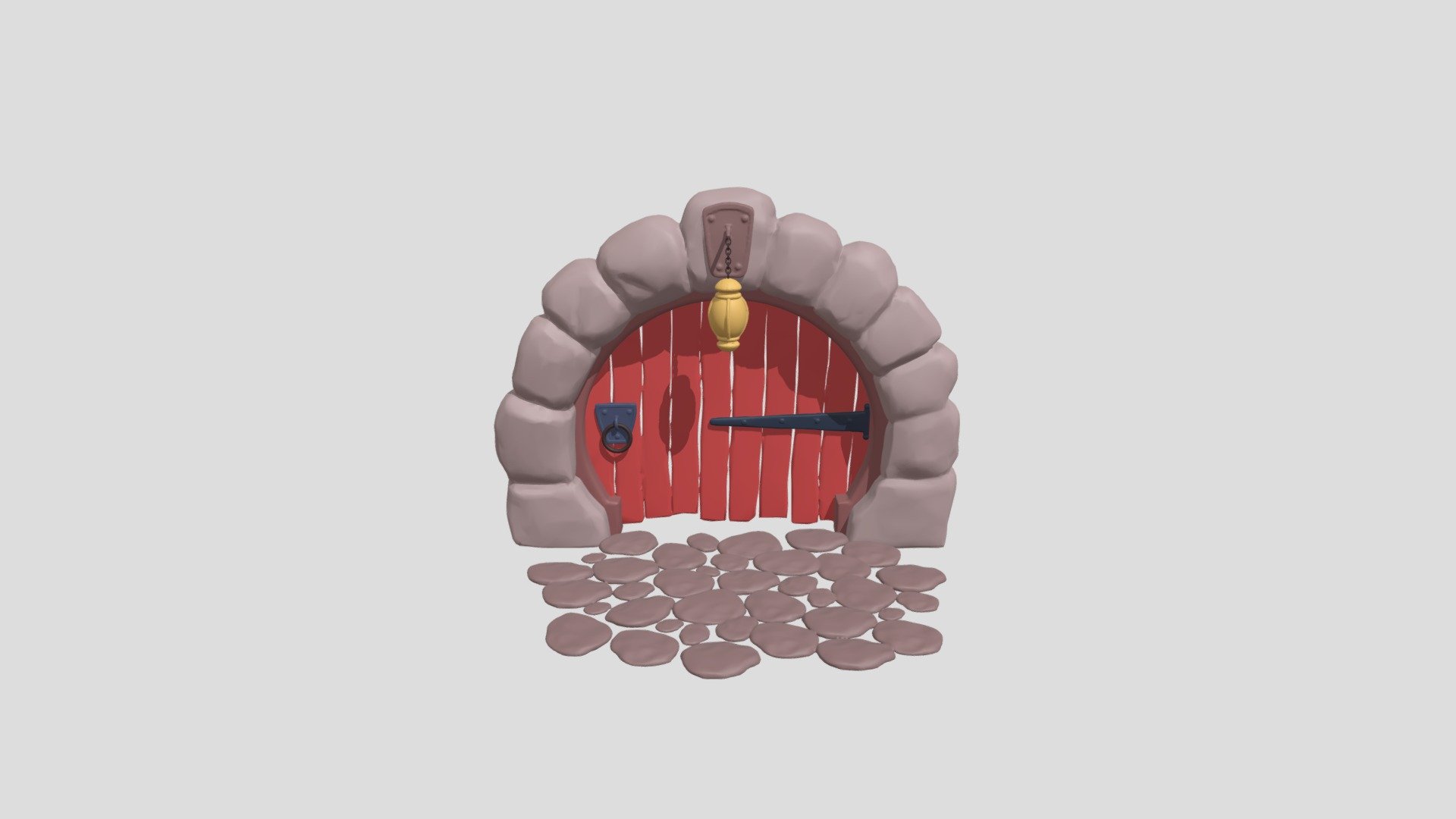 round gate gmae concept for gaming and animation - Round Gate - 3D model by graphicxart 3d model