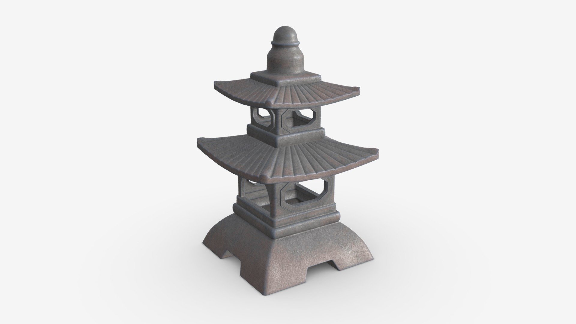 Japanese Stone Garden Lantern 01 - Buy Royalty Free 3D model by HQ3DMOD (@AivisAstics) 3d model