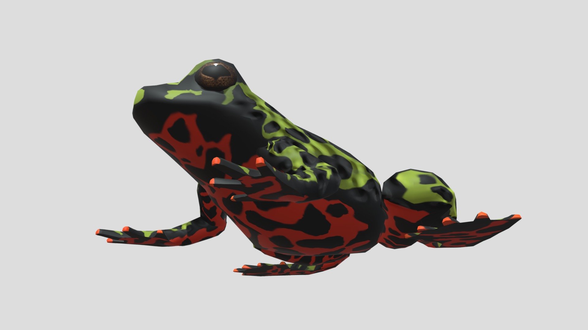 和 チョウセンスズガエル / 英 Oriental fire-bellied toad / 学 Bombina orientalis - Oriental fire-bellied toad (Bombina family) - 3D model by Mozukui (@redfrogman) 3d model